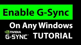 How to Enable Gsync on Laptop on Windows 10 11 Tutorial [upl. by Anidem]