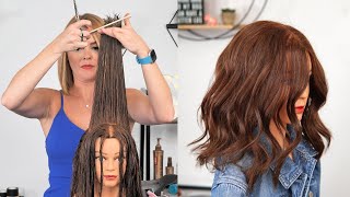 HOW TO  LONG LAYERED HAIRCUT  TUTORIAL  CLASSIC HAIRCUTS [upl. by Valerian]