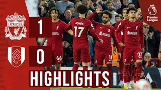 HIGHLIGHTS Liverpool 10 Fulham  Salah penalty seals three points at Anfield [upl. by Laehplar]