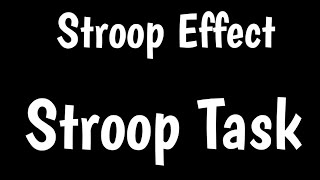 Stroop Task  Stroop Effect [upl. by Vetter]