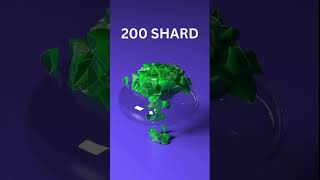 Voronoi Fracture vs Glass 1 Shard  30000 Shard shorts 3d 3d 3dsimulation 3dartist cinema4d [upl. by Joleen]