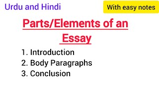 Discuss the PartsElements of an Essay  Expository Writing [upl. by Htebazila]