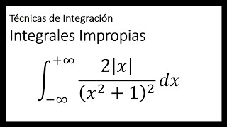 Integrales Impropias Ejemplo 01 [upl. by Odey90]