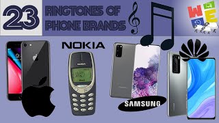 23 RINGTONES OF VARIOUS PHONE BRANDS [upl. by Noslien924]