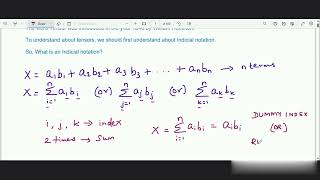 Lecture 1  Introduction to Indicial Notation [upl. by Notxarb]