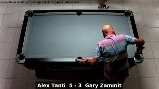 Alex Tanti vs Gary Zammit  Euro Mens Ranking Tournament 4  Round 1 [upl. by Mathur263]