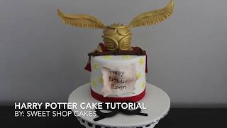 Harry Potter Cake Tutorial  Sweet Shop Cakes [upl. by Nnylimaj]