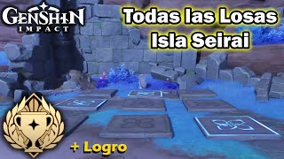 Todas las losas de la isla Seirai  Puzle🧩  Logro Secreto🎉  Genshin Impact✨ [upl. by Enitsyrk]