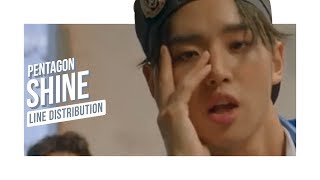 PENTAGON 펜타곤  SHINE 빛나리 Line Distribution [upl. by Hoye365]