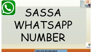 SASSA WhatsApp Number  Contact SASSA Official [upl. by Fontes]