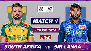 SRI LANKA vs SOUTH AFRICA ICC T20 WORLD CUP 2024 MATCH 4 LIVE  SA vs SA LIVE COMMENTARY  SA BAT [upl. by Aynek]