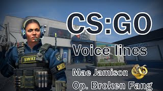 CSGO Agent Voice Lines Mae Dead Cold Jamison [upl. by Fairley]