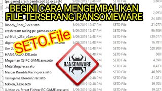 Cara Mengatasi dan Mengembalikan Data Yang Terkena Virus Ransomware File SETO [upl. by Hanas625]