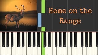 Home on the Range easy piano tutorial with free sheet music [upl. by Cornela923]