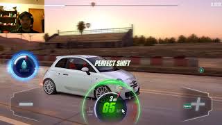 Abarth 500 shift pattern to beat dyno max tune 12020 CSR2 [upl. by Arateehc]