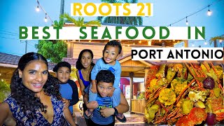 Roots 21 Restaurant The Best Seafood in Port Antonio Portland Jamaica 🎥47 [upl. by Nnaj626]