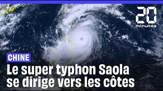 Le super typhon Saola se dirige vers les côtes chinoises [upl. by Laubin]