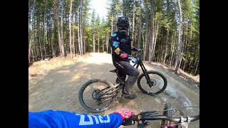 Following my Cousin John from Florida in Green and Blue Trails Whistler Bike Park [upl. by Ademordna]