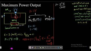 Maximum power output derivation [upl. by Westbrook]