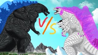 Godzilla earth vs evolved shimozilla sticknodes animation battle of the titans [upl. by Atyekram]