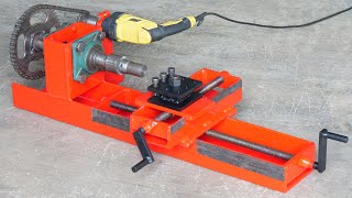 How To Make Homemade Lathe Machine Using Drill Machine  Diy Metal Lathe Machine  DIY [upl. by Weingarten508]