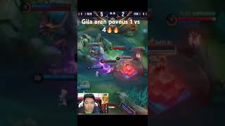 Reaction R7 liat aran menggila pake poveus 1 vs 4🔥🔥🔥 [upl. by Hodosh]