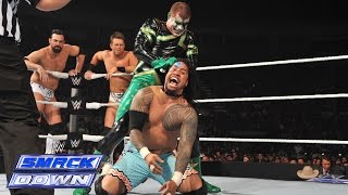 Triple Threat WWE Tag Team Title Match SmackDown January 9 2015 [upl. by Dyrraj]