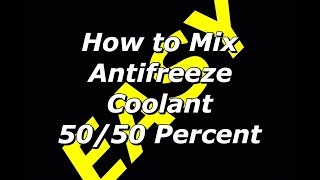 How to Prediluted Antifreeze to 5050 mixed [upl. by Ardnikal]