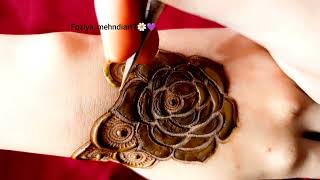 🌼 Flower Back Hand Mehndi Design 🌼Very Beautiful Mehndi Design  Patti wali Mehndi  Dubai Henna🥰 [upl. by Arimat720]