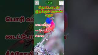 September 10 தொட்டவுடன் இறக்கும் பறவை எது  Tamil quiz time  22 [upl. by Alison]