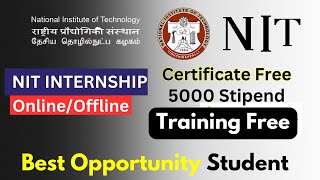 Nit Online amp Offline Internship With Free Training And Guidence  Best Opportunity For Students [upl. by Razaele]