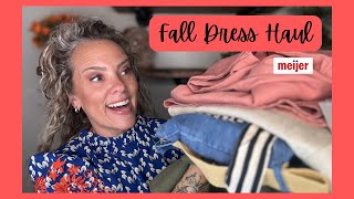 QUICK Fall Dress Haul from Meijer [upl. by Acirem629]