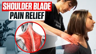 Shoulder Blade Neck Pain Relief Deep Myofascial Release amp Massage Therapy [upl. by Ayidan]