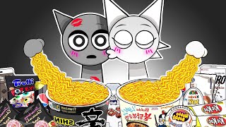 Incredibox Sprunki  Sinner Edition Convenience Store Mukbang with Wenda amp Black  ASMR Animation [upl. by Esmond]