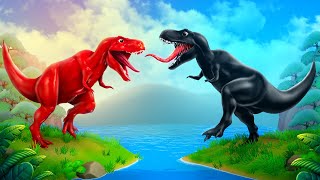 Dinosaur Fight  Red Spider T Rex Vs Black T Rex  Dinosaurs Battle In Jurassic World [upl. by Annodahs]