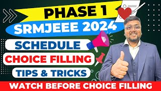 SRMJEEE Choice Filling 2024 🥳  SRMJEEE Counselling Process 2024 🔥  SRM Counselling 2024  SRMJEEE [upl. by Hillegass]