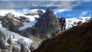 Rilievo 3D Laser Scanner Terrestre ghiacciaio Lys Riegl VZ4000 VdA 3d modeling of glacier [upl. by Drwde106]