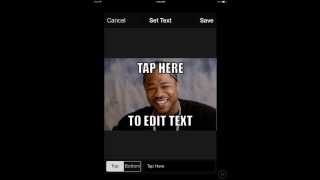 Imgur MemeGen Create your own memes on iPhone [upl. by Ahsoym]