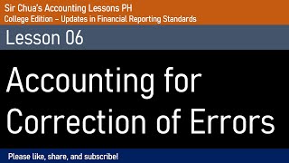 Accounting for Correction of Errors [upl. by Drannek]