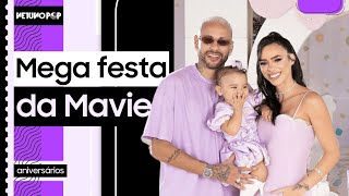 Mega Festa de 1 Ano da Mavie filha de Neymar e Bruna Biancardi  Confira Decoração Looks e Famosos [upl. by Berkman]