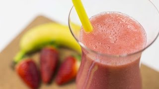 Come preparare frullato di banana fragola e pera per lansia [upl. by Ennairek]