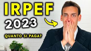 IRPEF 2023 QUANTO PAGARE [upl. by Ecirtam]