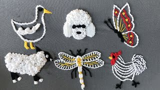 Very Cute Animal Embroidery  Embroidery For Kids Shirts and Dresses  White Embroidery [upl. by Xuerd]