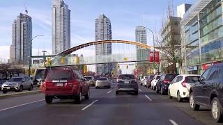 Downtown Burnaby BC Canada  Driving in the City on Kingsway  Metrotown [upl. by Nyberg196]