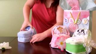 How to make a Diaper Cake Small Bassinet for baby shower [upl. by Ydnak811]