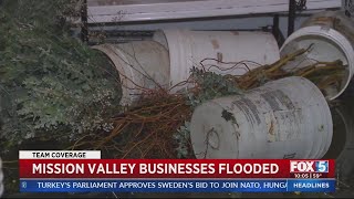 Mission Valley Businesses Flooded [upl. by Auberon]