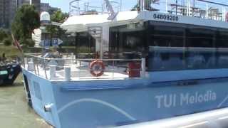 TUI Melodia beim Fahren Flusskreuzfahrtschiff TUI Melodia  TUI FlussGenuss [upl. by Bartolemo]