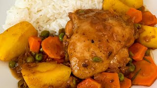 Receta rápida de estofado de pollo [upl. by Marianna538]