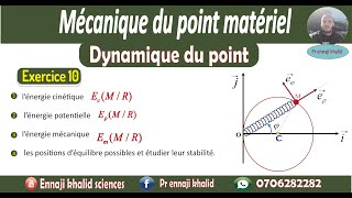 Energie cinétique potentielle mécanique et positions déquilibre exercice 10 [upl. by Ecaj]