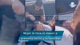 Hombres armados rapan a mujer por tocarles el claxon para que movieran su carro [upl. by Berriman782]